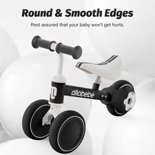 Miniatura 5 de allobebe Bicicleta de equilibrio para bebé, lindas bicicletas para niños de 12 a 36 meses, regalos para niñas de 1 año, bicicleta para entrenar al