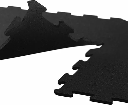 Miniatura 7 de Baldosa de goma IncStores robusta de 8mm, (baldosas de 58x58cm/kit de piezas para el suelo) tatami de gimnasio de goma entrelazado, para suelos