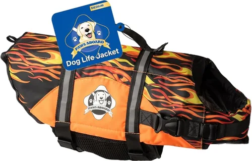 Miniatura 20 de Chaleco salvavidas para perros – Chaleco de natación para perros, ajustable, reflectante, cómodo, varios colores, patrones, chaleco de natación