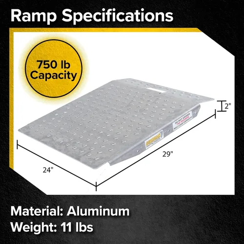 Miniatura 3 de Guardian Rampa de Almacenamiento de Cobertizo de Aluminio - Cortacésped ATV Carrito de Golf Paisajismo, Capacidad de 750 lb. con Tracción de Placa