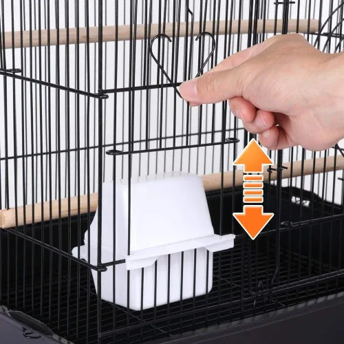 Miniatura 8 de Yaheetech Jaula para pájaros de 64 pulgadas, tamaño mediano y pequeño, jaulas para pájaros con soporte rodante desmontable para loros, tortolitos