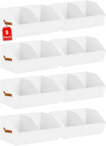 Miniatura 18 de Homsorout Organizadores de Armario y Contenedores de Almacenamiento - Paquete de 4 Contenedores de Almacenamiento Plegables Divididos Trapezoidales