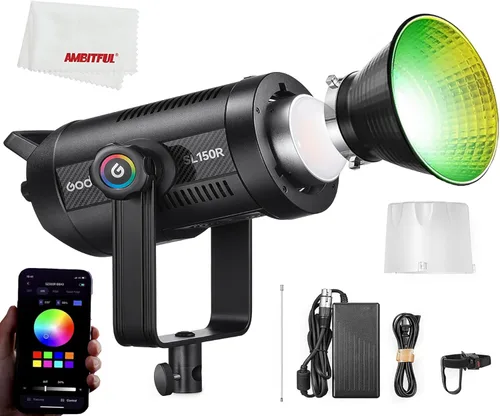 Godox Luz de video LED RGB SL150R, 150W luz LED a todo color CRI 95 TLCI 96 Disipación de calor de bajo ruido 14 efectos Fx múltiples, para