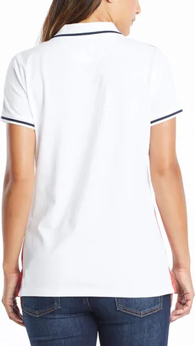 Miniatura 3 de Nautica Toggle Accent - Camisa polo de algodón elástico suave de manga corta para mujer
