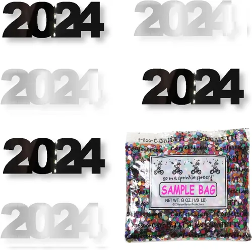 Miniatura 55 de Confetti Year 2024 Negro, Azul Royal Combo - 2 bolsas de media onza (1 oz)