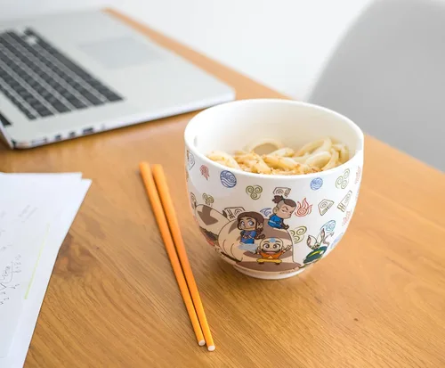 Miniatura 4 de Surreal Entertainment Avatar: The Last Airbender Juego de vajilla de cerámica japonesa Incluye tazón de ramen de 18 onzas y palillos de cerámica