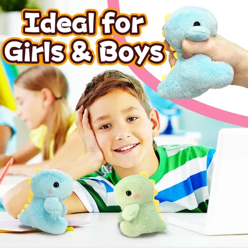Miniatura 6 de Animales de peluche de dinosaurio para niñas y niños, mini llaveros de peluche para niños, juguete de peluche de dinosaurios, lindo animal