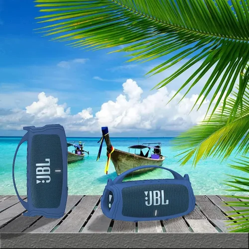 Miniatura 6 de JCHPINE Funda de Silicona para Altavoz Bluetooth Portátil JBL Charge 5, Soporte de Piel Protectora para Accesorios de Altavoz JBL Charge 5