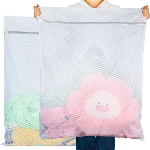 Miniatura 8 de Vivifying Bolsas de malla XL grandes, paquete de 2 bolsas de malla de panal de 20 x 24 pulgadas para lavadora, ropa delicada, suéter, abrigos