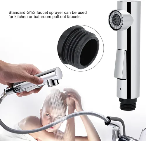 Miniatura 3 de Cabezal de rociador de grifo de cocina G1/2 de repuesto extraíble con 2 modos de tratamiento de revestimiento de superficie, accesorio de grifo