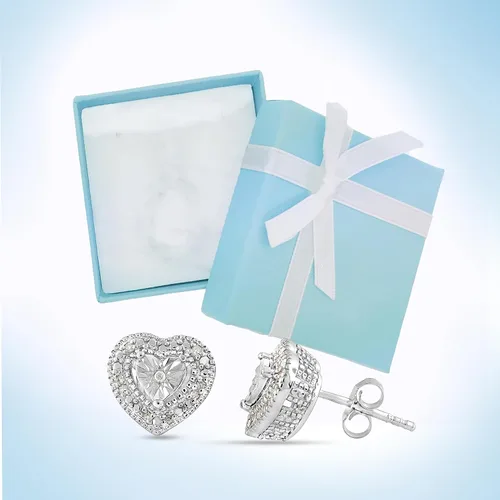 Miniatura 7 de Aretes de perno con solitario con apariencia de diamante blanco hechos de plata esterlina
