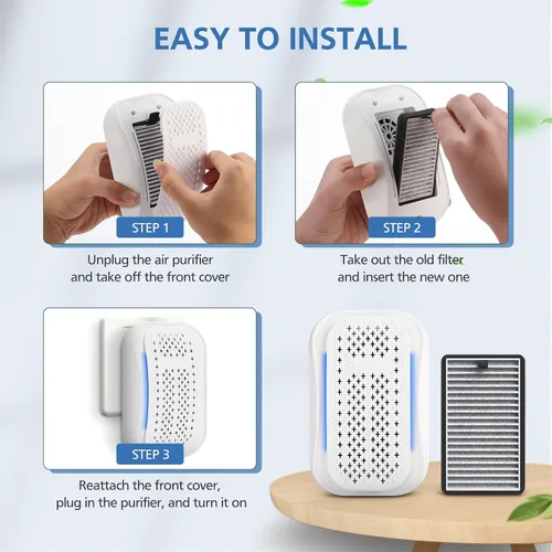Miniatura 6 de Filtro de repuesto para DSTx compatible con Clarifion DSTx Mini purificadores de aire portátiles personales para el hogar, dormitorio, mascotas