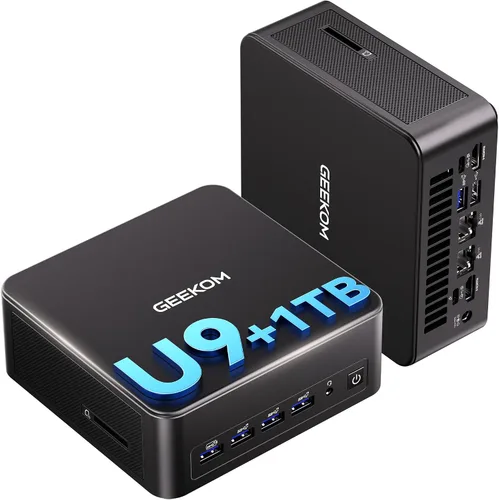 GEEKOM IT13 MAX AI Mini PC, Intel Ultra 9 185H (TDP 65W) Código Idea/Oficina/Juegos, DDR5 16GB+1TB SSD, Windows 11 Pro, GPU Intel Arc, edición de