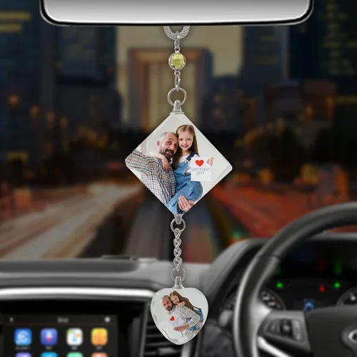 Miniatura 11 de Colgante de coche personalizado con foto, accesorios personalizados para coche, decoración cubo colgante