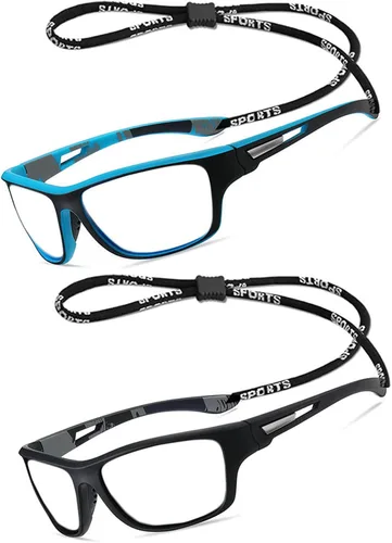 willochra 2 gafas de lectura deportivas para hombres y mujeres, bloqueo de luz azul, lectura de computadora, ciclismo, presbicia cuadrada,