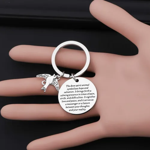 Miniatura 5 de ENSIANTH Palomas Llavero Palomas Regalo de Paz Símbolo Animal Regalo Inspirador Regalo para Amigos