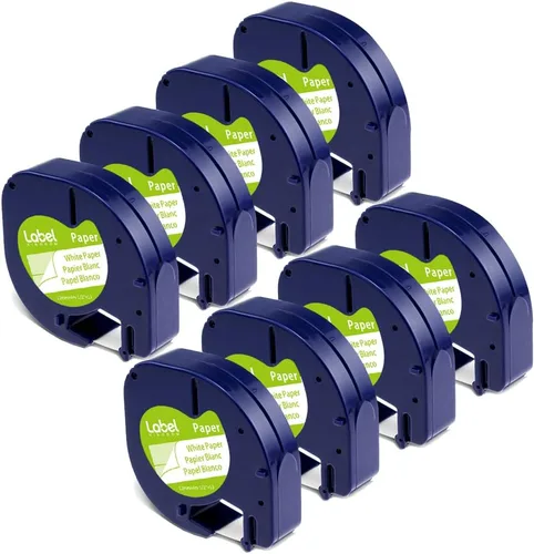 Miniatura 19 de Paquete de 4 cintas adhesivas de plástico transparente compatibles con Dymo Letratag 16952 S0721530 de 0.472 in x 13.1 ft 1/2 pulgadas x 13 pies