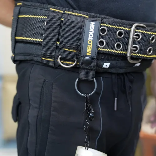 Miniatura 5 de MELOTOUGH Tanga de cinta para cinturón de herramientas, cintura electricistas, cadena con llavero y gancho a presión de gatillo, 1 paquete