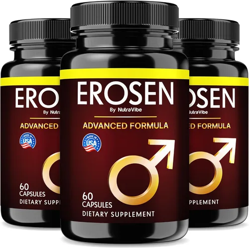 Erosen (3 unidades) - Soporte prémium para hombre con fórmula potente para energía duradera, resistencia y rendimiento diario | Píldoras diarias