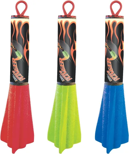 Miniatura 2 de Geospace Pump Rocket Finger Flingers - Juego de 2 cohetes de espuma voladores