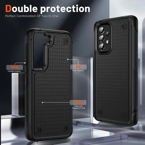 Miniatura 12 de Jeylly Compatible con Samsung Galaxy A22 5G Funda, Funda Samsung A22 5G con 2pcs protectores de pantalla de vidrio templado