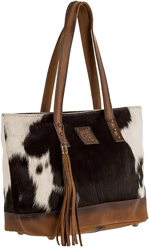 Miniatura 3 de STS Ranchwear Classic Cowhide Tote Ladies Leather Zip Multi