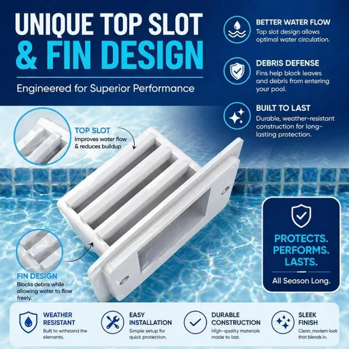 Miniatura 8 de The Skimmie Protector contra salpicaduras, reduce la pérdida de agua con protector contra salpicaduras para piscinas, fácil de instalar y reemplazo