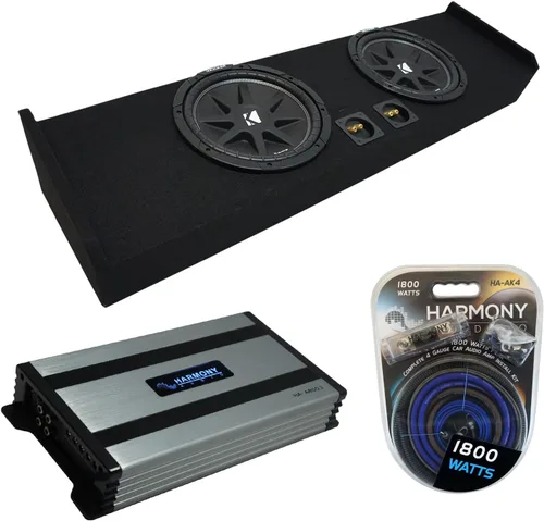 Harmony Audio Compatible con Ford F-150 Super Crew Truck C10 Comp Dual 10 pulgadas Sub Box Enclosure con amplificador Harmony HA-A800.1