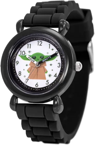 Star Wars The Mandalorian - Reloj analógico de cuarzo con correa de silicona para niños
