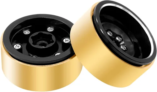 Miniatura 4 de OGRC 1.0 Ruedas Beadlock 3mm de desplazamiento negativo con llantas de 32g para crawler pesado con anillos de rueda de latón para TRX4M SCX24 Axial