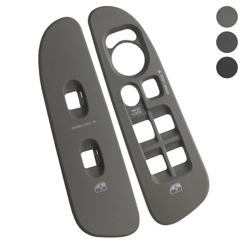 Miniatura 11 de Bisel del interruptor de ventana de puerta Gray Master Power del lado delantero del conductor para Dodge Ram 1500 2500 3500 Quad Cab 2002-2008