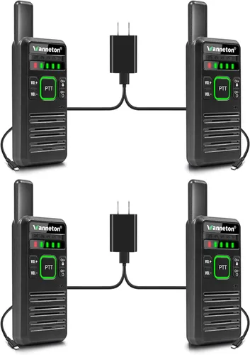 Walkie talkies RT22pro Walkie Talkies inalámbricos de copia de frecuencia recargable para adultos, walkie talkies 4 unidades de largo alcance con