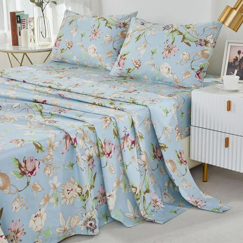Miniatura 12 de Brandream - Juego de sábanas florales de chinería estilo rústico, diseño de flores, cama Queen, ropa de cama de lujo Grandmillennial, decoración
