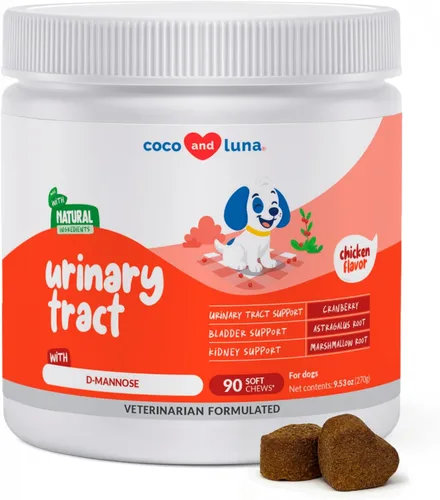 Arándano para perros – 90 masticables suaves – Apoyo del tracto urinario, salud de la vejiga, infección urinaria del perro, cálculos en la vejiga,