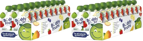 Miniatura 9 de Buddy Fruits Snacks To Go Puré de manzana sin azúcar de mango sin azúcar, bolsa de 3.2 onzas (18 unidades) sin gluten, frutos secos, conservantes