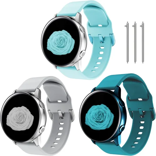 Miniatura 12 de Correa de reloj de 0.78 pulgadas compatible con Samsung Galaxy Watch 4 de 1.575 pulgadas/1.732 pulgadas, correa de reloj Galaxy Active 2 de 1.575