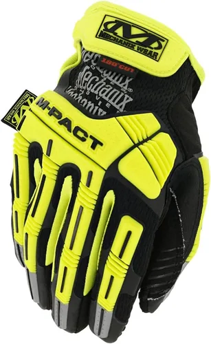Miniatura 5 de Mechanix Wear Talla 8 M-Pact E5 Armortex y TrekDry y D3O Guantes resistentes a cortes de alta visibilidad, amarillo fluorescente y negro, pequeño