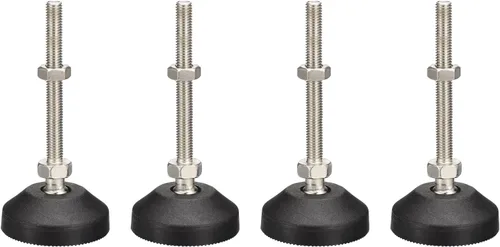 Miniatura 10 de uxcell Niveladores de muebles, 4 pies de nivelación universales de nailon M10x80x50mm, patas de mesa giratorias ajustables para muebles, máquinas