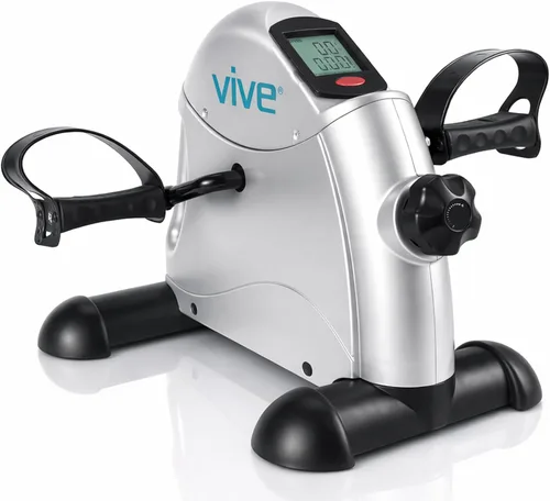 Vive Under Desk Bike Pedal Exerciser - Stationary Exercise Leg Peddler - Low Impact, Portable Mini Cycle Bike for Under Your Office Desk - For Arm