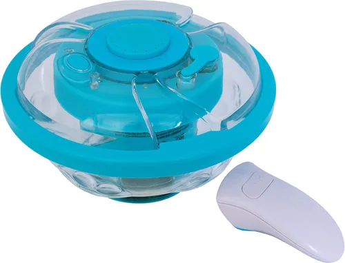 GAME Luces de piscina 23600-BB Show de luz subacuática y fuente con piezas remotas y accesorios, azul