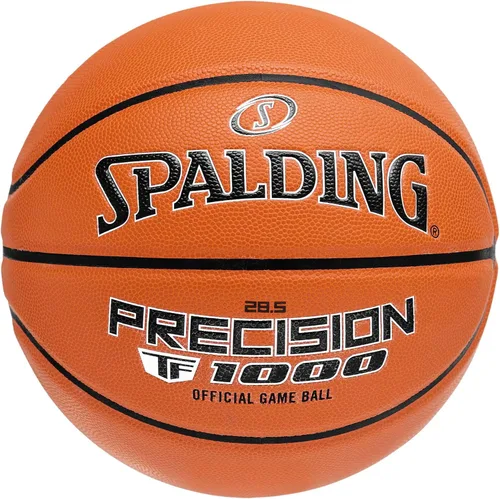 Miniatura 2 de Spalding Precision TF-1000 - Balones de baloncesto para interiores, cubierta acolchada de microfibra de agarre seco, aprobada por la escuela