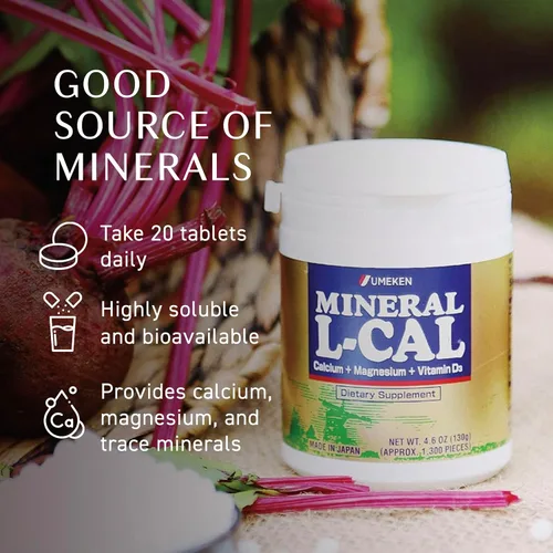 Miniatura 4 de Mineral L-Cal Calcio con vitamina D3, suministro para 4 meses, formato de bola soluble en agua con magnesio y minerales, suplemento de calcio