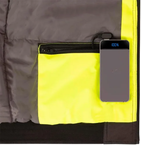 Miniatura 13 de Pioneer Hi Vis - Chaqueta bomber de seguridad climatizada impermeable - Equipo de lluvia de invierno clase 3 para hombres - Cinta reflectante