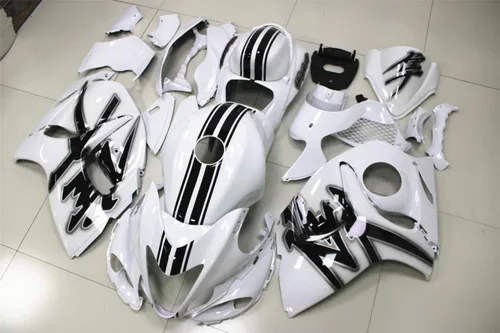 Miniatura 2 de Carenado completo blanco negro para Suzuki 2008-2019 GSXR 1300 Hayabusa Gen2 inyección ABS plástico Carrocería juego de carrocería del mercado de 12