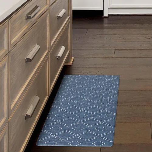 Miniatura 14 de Lucky Brand Tapete de bienestar impreso – Tapete de cocina acolchado cómodo – Fácil de limpiar – Antifatiga y antideslizante – 0.472 in Seda Floral