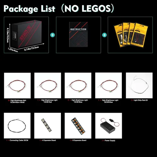 Miniatura 8 de VONADO Kit de luz LED compatible con LEGO 80112 Auspicious Dragon para adultos (solo luces, modelo no incluido)