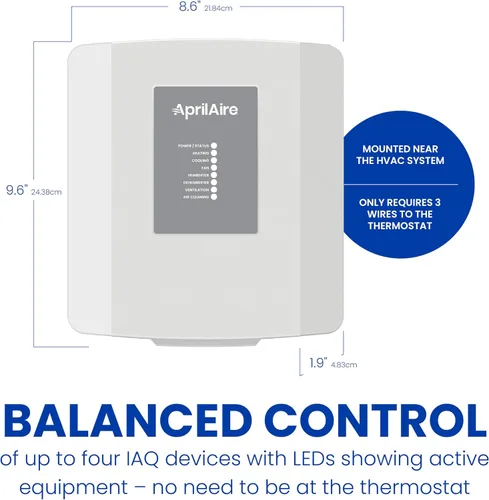 Miniatura 5 de AprilAire 8910W Termostato programable Wi-Fi de pantalla táctil con control IAQ; compatible con Amazon Alexa y Google Assistant