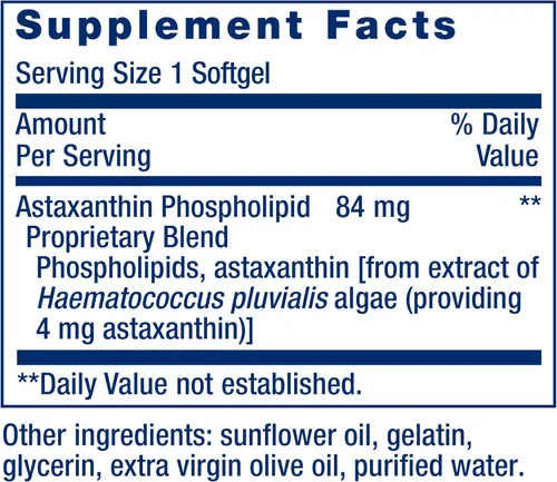 Miniatura 3 de Life Extension Astaxanthin with Phospholipids – Antioxidant Support, Eye Health – Algae-Derived – Gluten-Free, Non-GMO – 30 Softgels