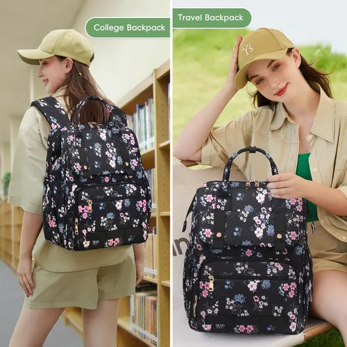 Miniatura 2 de Hidds - Mochila para laptop de mujer, mochila escolar universitaria, cartera para trabajo de negocios, bolsa de viaje, mochila para adolescentes
