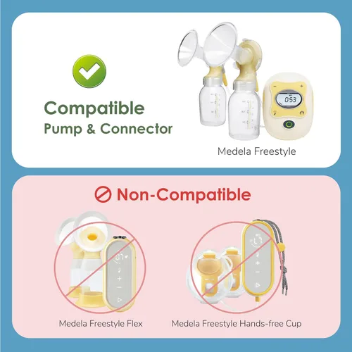 Miniatura 2 de Maymom Juego de tubos compatible con extractor de leche Medela Freestyle pero no Freestyle Flex; compatible con bomba Medela Freestyle; también